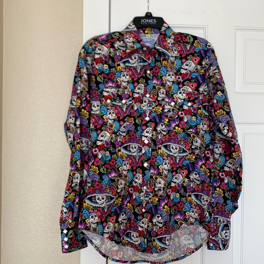 Rockmount Long Sleeve Pearl Snap Button Up Men’s shirt Size XS